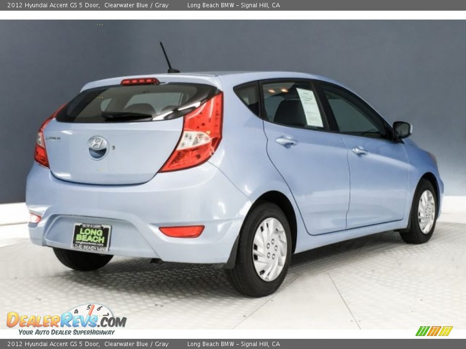 2012 Hyundai Accent GS 5 Door Clearwater Blue / Gray Photo #16