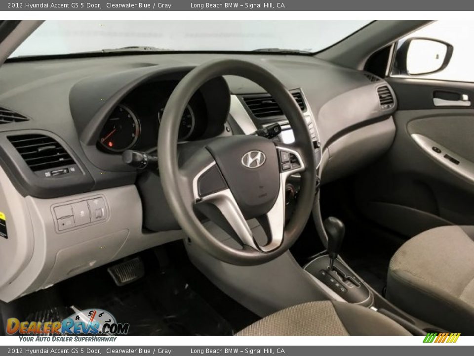 2012 Hyundai Accent GS 5 Door Clearwater Blue / Gray Photo #19