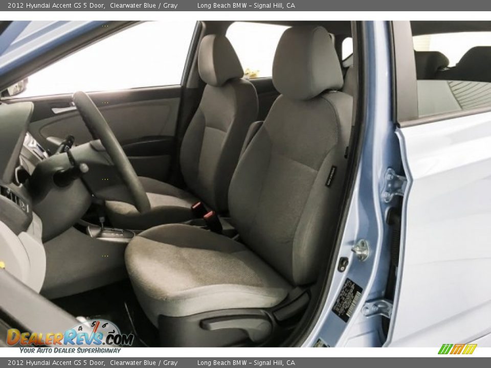 2012 Hyundai Accent GS 5 Door Clearwater Blue / Gray Photo #31