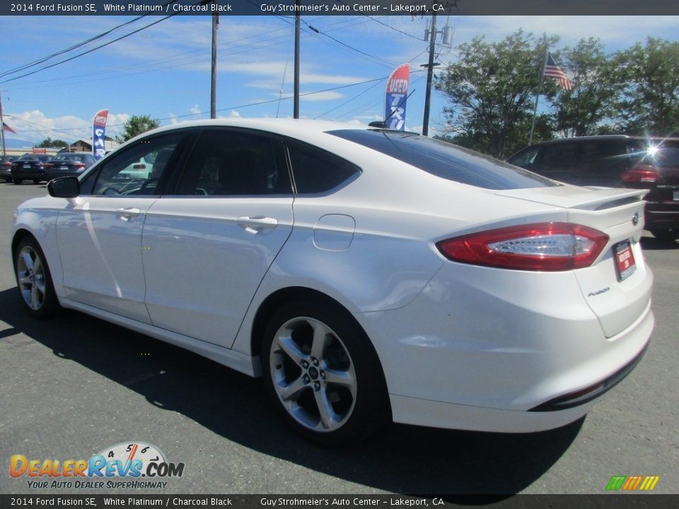 2014 Ford Fusion SE White Platinum / Charcoal Black Photo #5