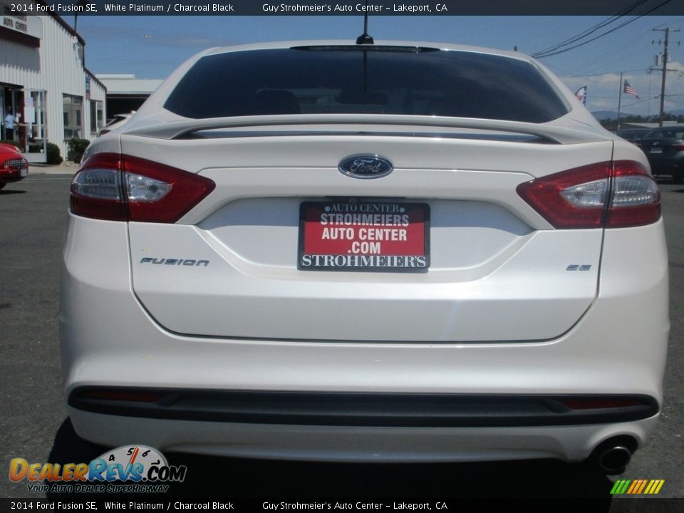 2014 Ford Fusion SE White Platinum / Charcoal Black Photo #6