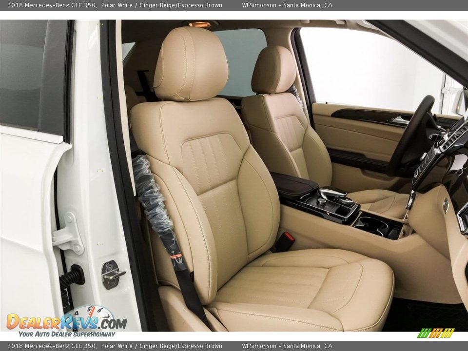 2018 Mercedes-Benz GLE 350 Polar White / Ginger Beige/Espresso Brown Photo #2