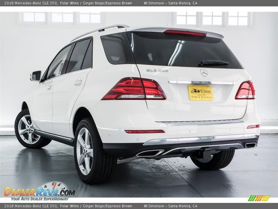 2018 Mercedes-Benz GLE 350 Polar White / Ginger Beige/Espresso Brown Photo #3
