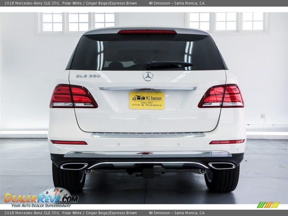 2018 Mercedes-Benz GLE 350 Polar White / Ginger Beige/Espresso Brown Photo #4