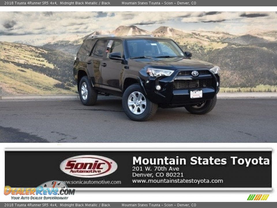 2018 Toyota 4Runner SR5 4x4 Midnight Black Metallic / Black Photo #1