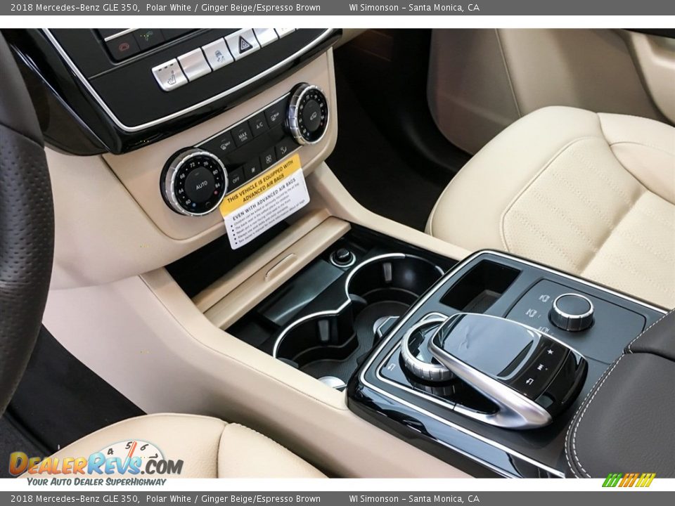 2018 Mercedes-Benz GLE 350 Polar White / Ginger Beige/Espresso Brown Photo #7