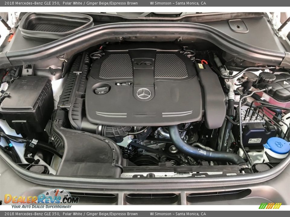 2018 Mercedes-Benz GLE 350 Polar White / Ginger Beige/Espresso Brown Photo #8