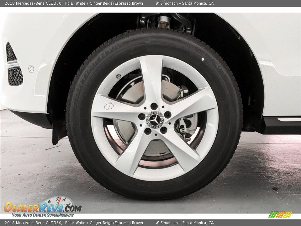 2018 Mercedes-Benz GLE 350 Polar White / Ginger Beige/Espresso Brown Photo #9