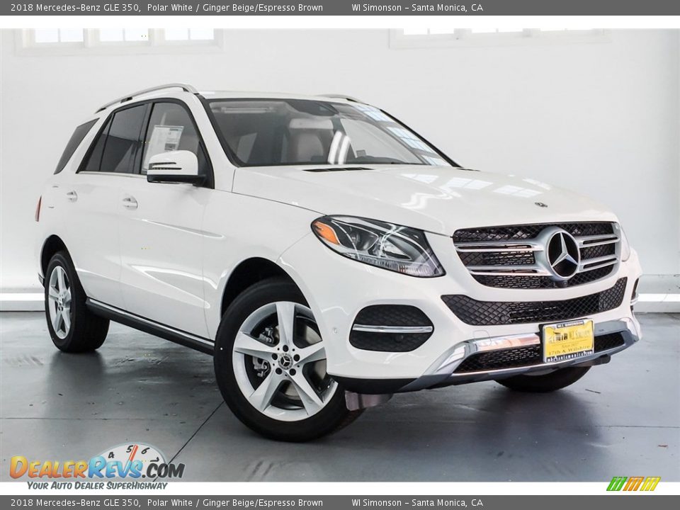 2018 Mercedes-Benz GLE 350 Polar White / Ginger Beige/Espresso Brown Photo #12