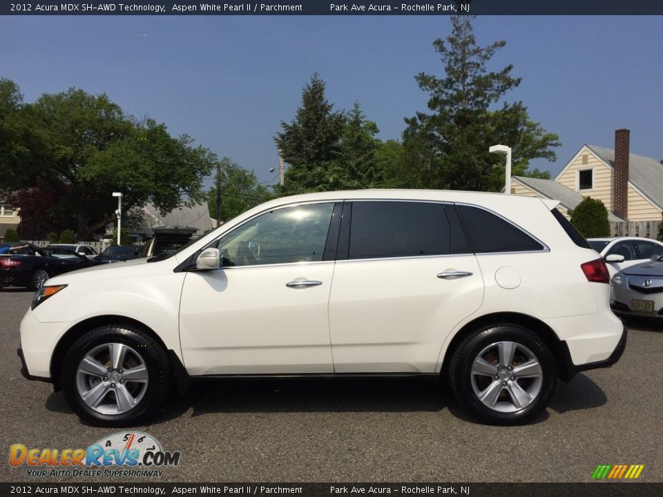 2012 Acura MDX SH-AWD Technology Aspen White Pearl II / Parchment Photo #6