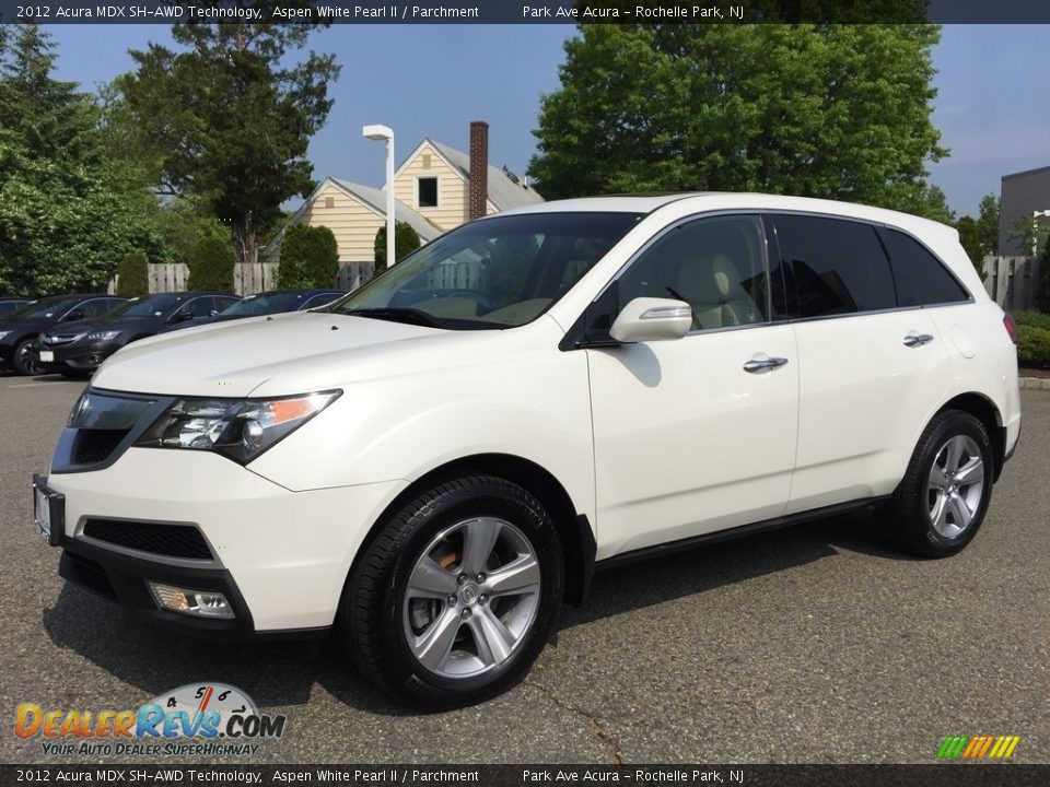 2012 Acura MDX SH-AWD Technology Aspen White Pearl II / Parchment Photo #7