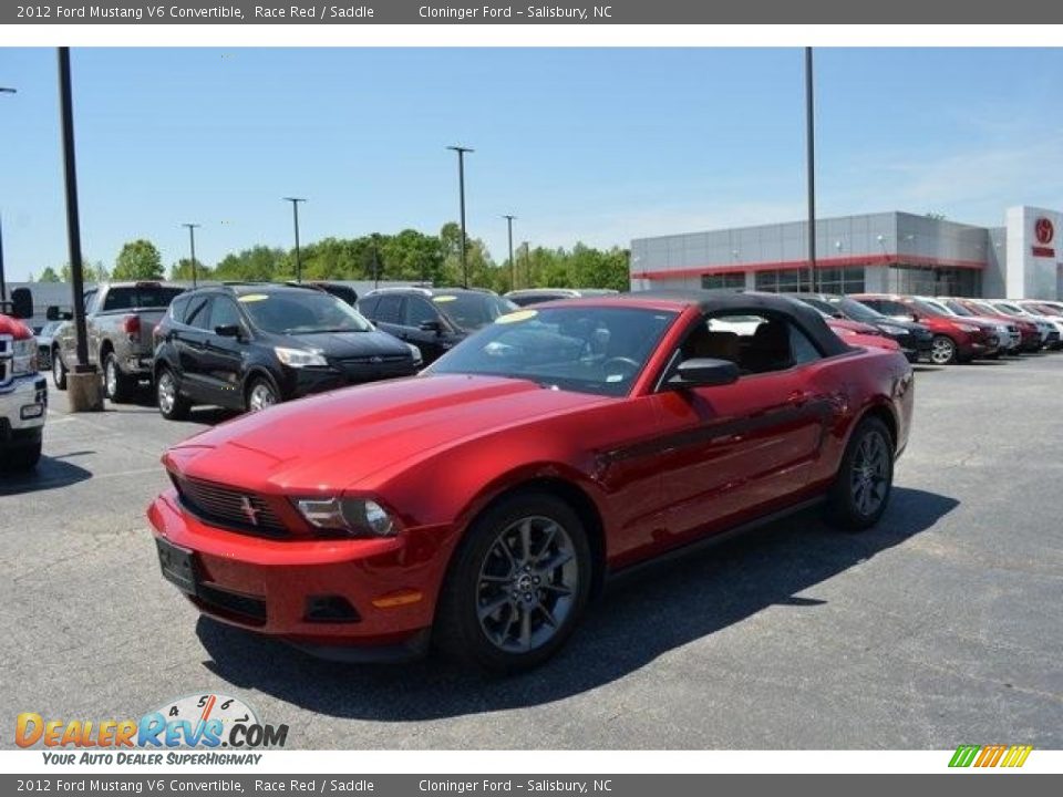 2012 Ford Mustang V6 Convertible Race Red / Saddle Photo #6