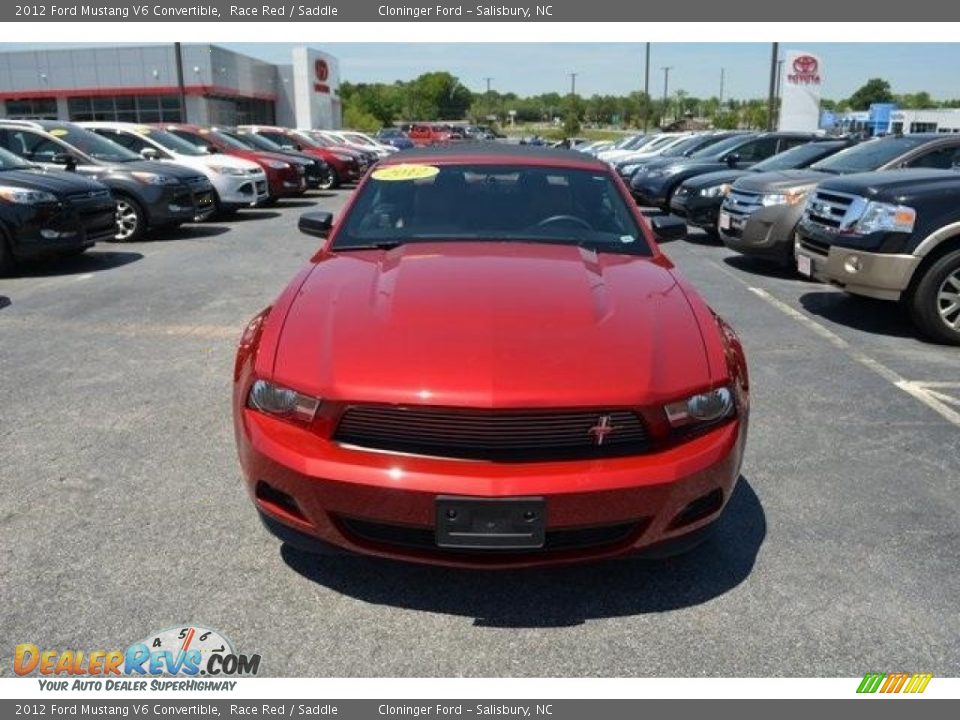 2012 Ford Mustang V6 Convertible Race Red / Saddle Photo #7