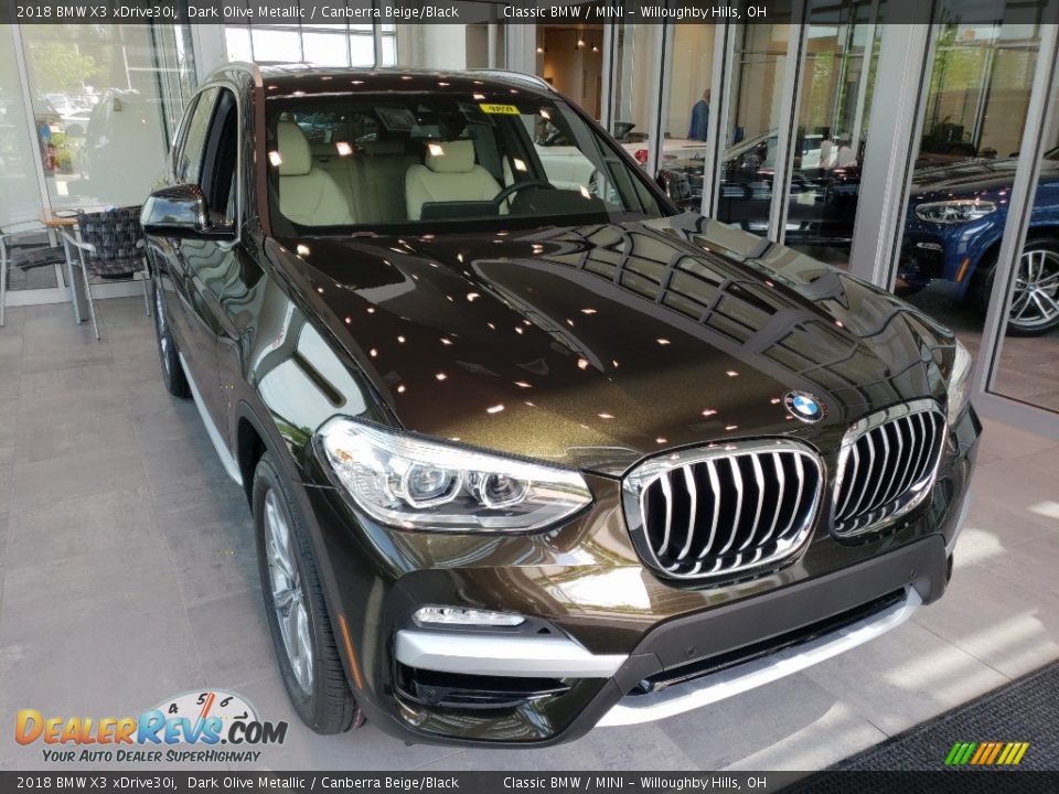 2018 BMW X3 xDrive30i Dark Olive Metallic / Canberra Beige/Black Photo #1