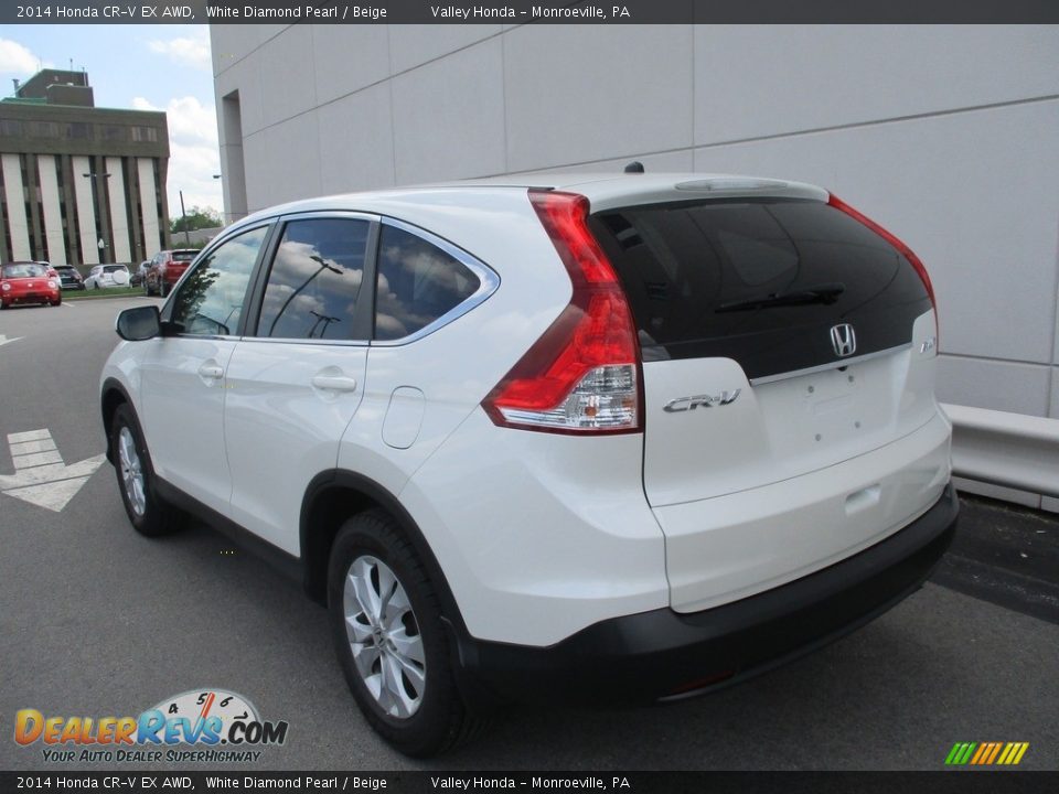 2014 Honda CR-V EX AWD White Diamond Pearl / Beige Photo #3