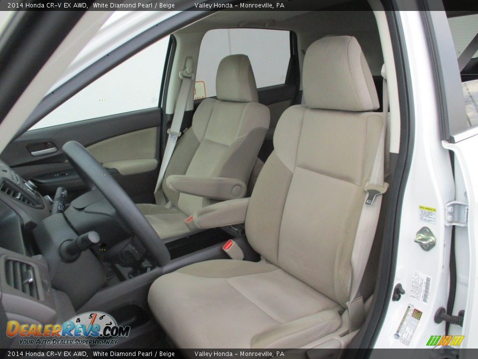 2014 Honda CR-V EX AWD White Diamond Pearl / Beige Photo #10