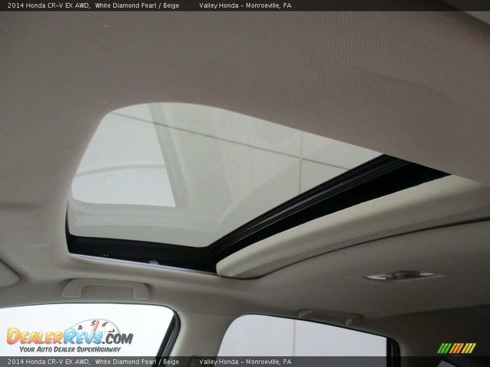 2014 Honda CR-V EX AWD White Diamond Pearl / Beige Photo #12