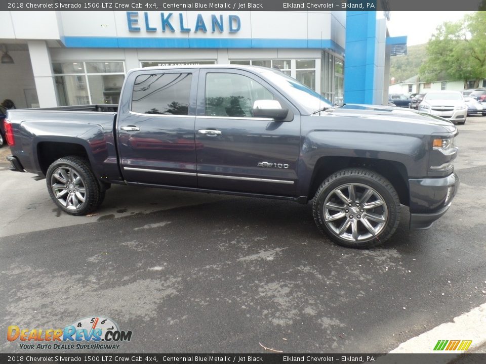 2018 Chevrolet Silverado 1500 LTZ Crew Cab 4x4 Centennial Blue Metallic / Jet Black Photo #1