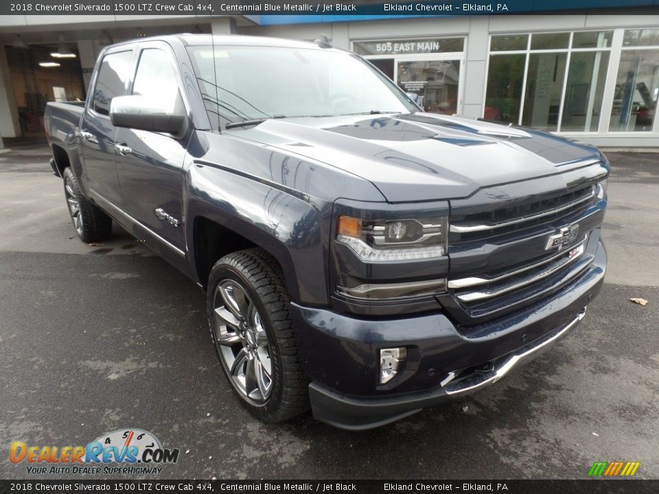 2018 Chevrolet Silverado 1500 LTZ Crew Cab 4x4 Centennial Blue Metallic / Jet Black Photo #2