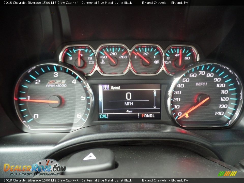 2018 Chevrolet Silverado 1500 LTZ Crew Cab 4x4 Centennial Blue Metallic / Jet Black Photo #30