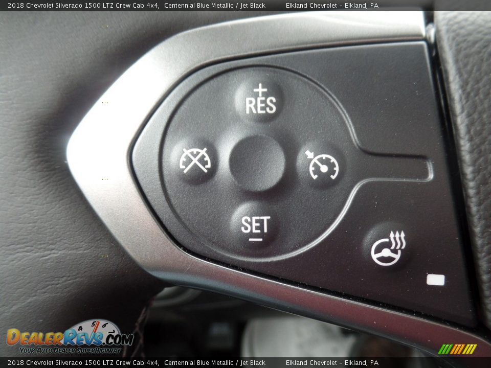 2018 Chevrolet Silverado 1500 LTZ Crew Cab 4x4 Centennial Blue Metallic / Jet Black Photo #31