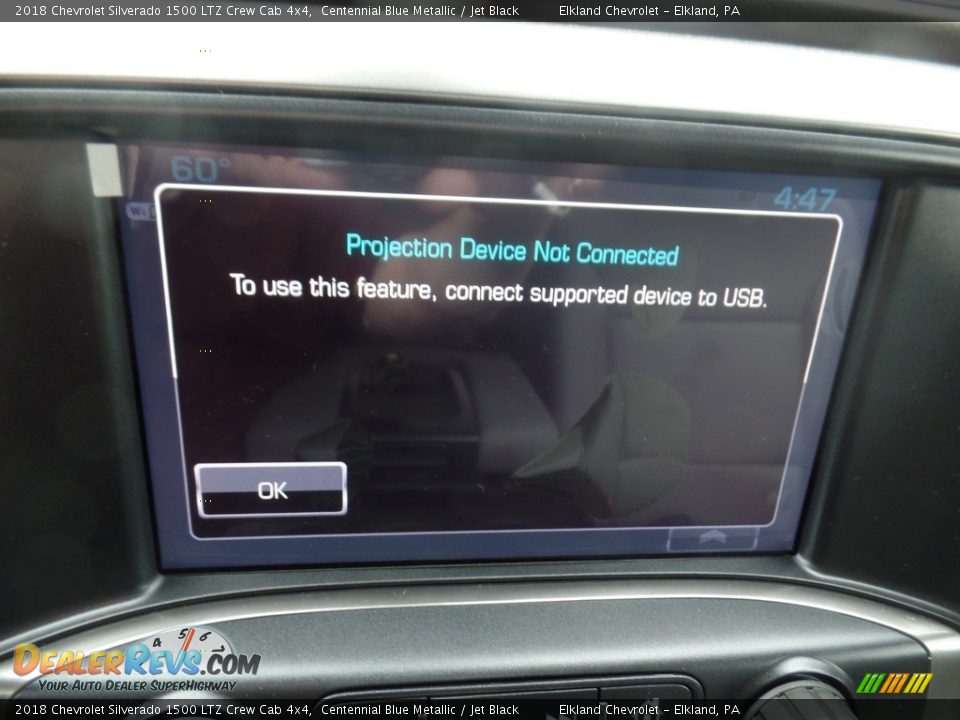 2018 Chevrolet Silverado 1500 LTZ Crew Cab 4x4 Centennial Blue Metallic / Jet Black Photo #36