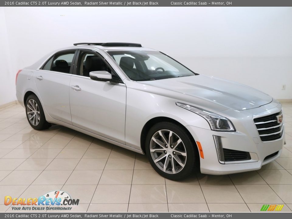 2016 Cadillac CTS 2.0T Luxury AWD Sedan Radiant Silver Metallic / Jet Black/Jet Black Photo #1
