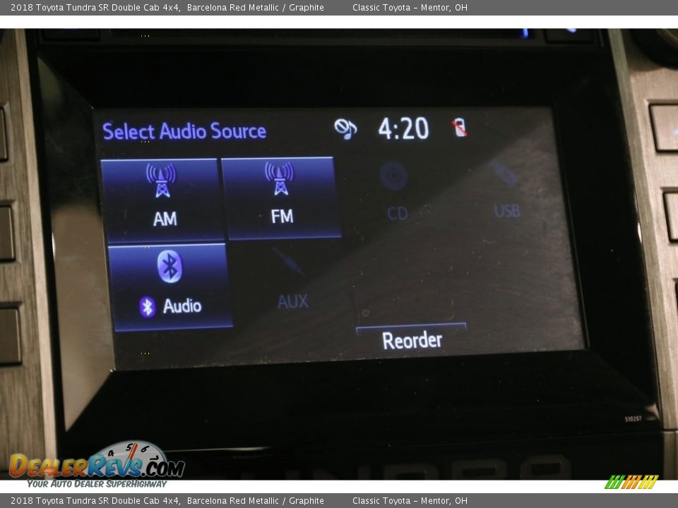 2018 Toyota Tundra SR Double Cab 4x4 Barcelona Red Metallic / Graphite Photo #10