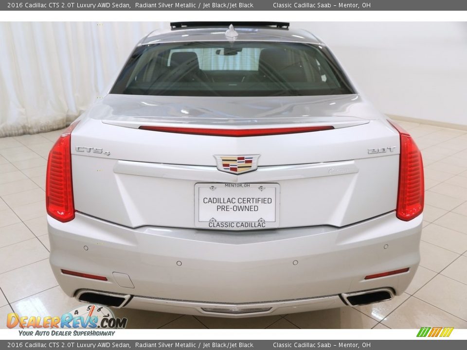 2016 Cadillac CTS 2.0T Luxury AWD Sedan Radiant Silver Metallic / Jet Black/Jet Black Photo #19