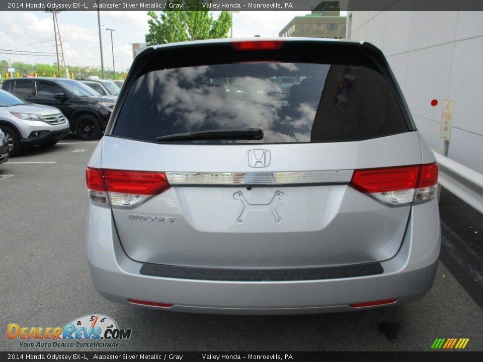 2014 Honda Odyssey EX-L Alabaster Silver Metallic / Gray Photo #4