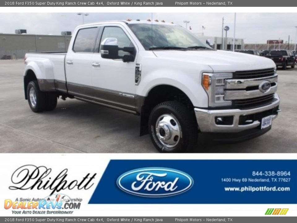 2018 Ford F350 Super Duty King Ranch Crew Cab 4x4 Oxford White / King Ranch Java Photo #1