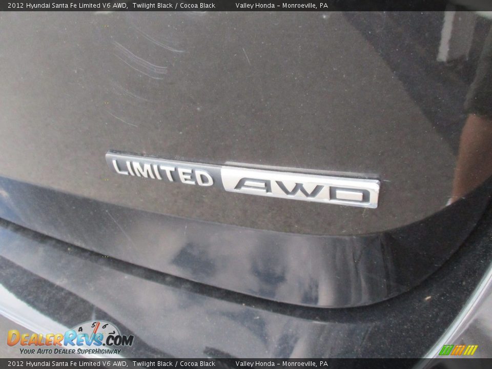 2012 Hyundai Santa Fe Limited V6 AWD Twilight Black / Cocoa Black Photo #6