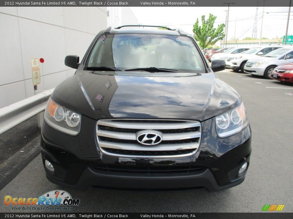 2012 Hyundai Santa Fe Limited V6 AWD Twilight Black / Cocoa Black Photo #8