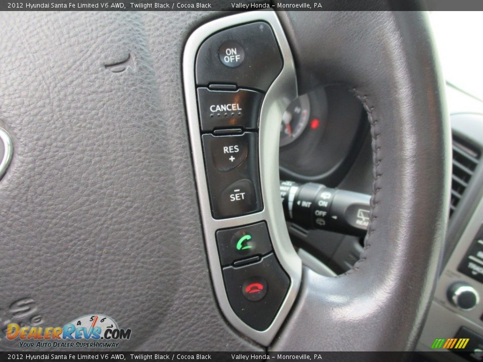 2012 Hyundai Santa Fe Limited V6 AWD Twilight Black / Cocoa Black Photo #17