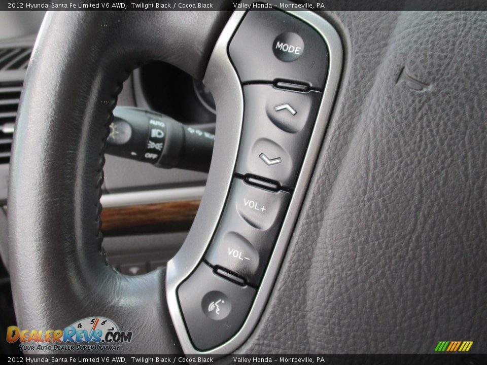2012 Hyundai Santa Fe Limited V6 AWD Twilight Black / Cocoa Black Photo #18