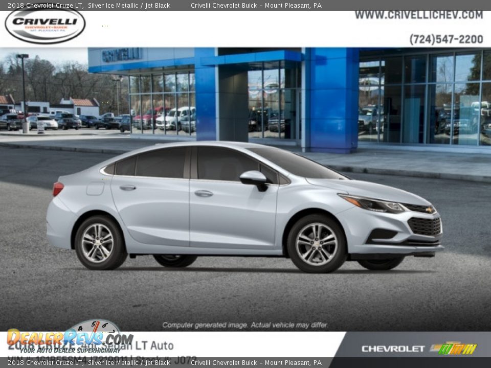 2018 Chevrolet Cruze LT Silver Ice Metallic / Jet Black Photo #4