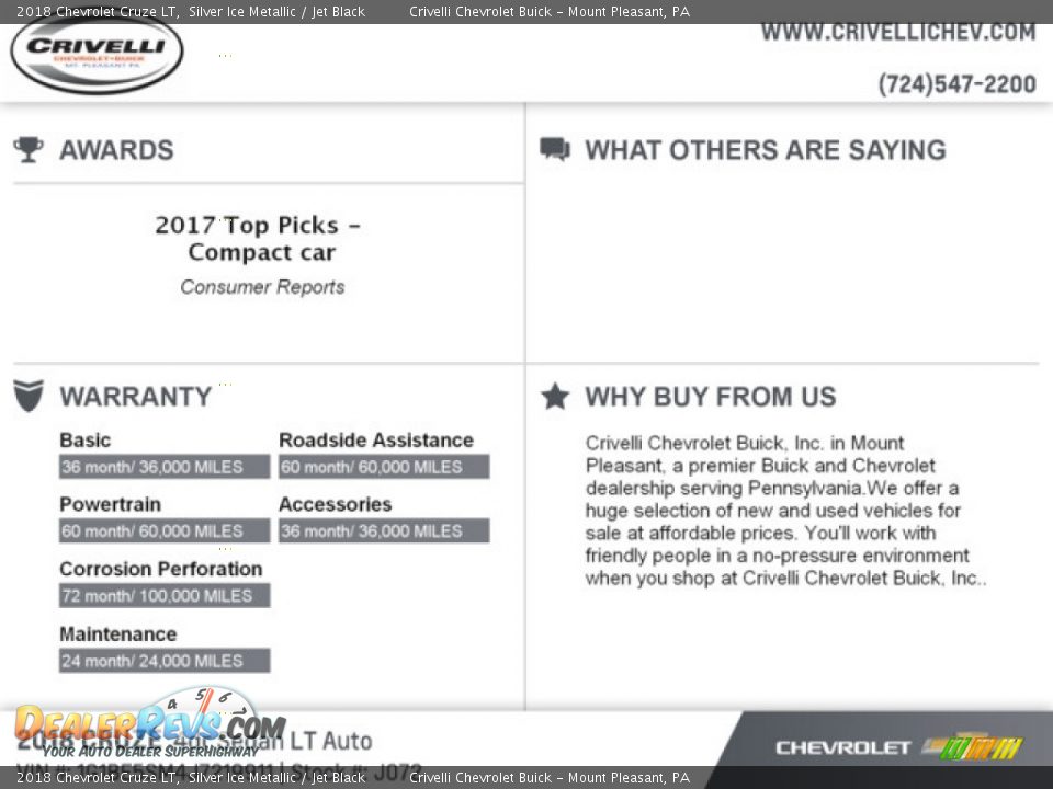 2018 Chevrolet Cruze LT Silver Ice Metallic / Jet Black Photo #8