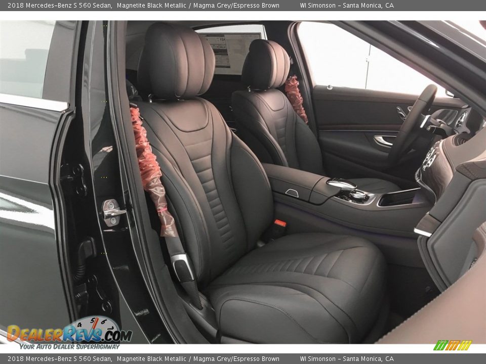 2018 Mercedes-Benz S 560 Sedan Magnetite Black Metallic / Magma Grey/Espresso Brown Photo #2