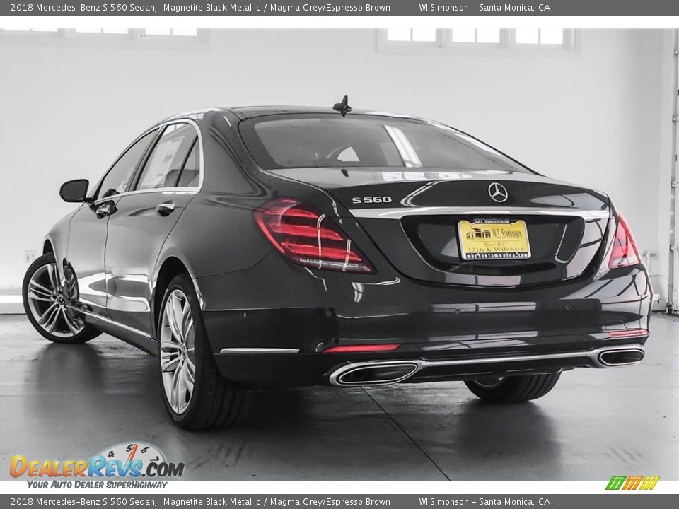 2018 Mercedes-Benz S 560 Sedan Magnetite Black Metallic / Magma Grey/Espresso Brown Photo #3