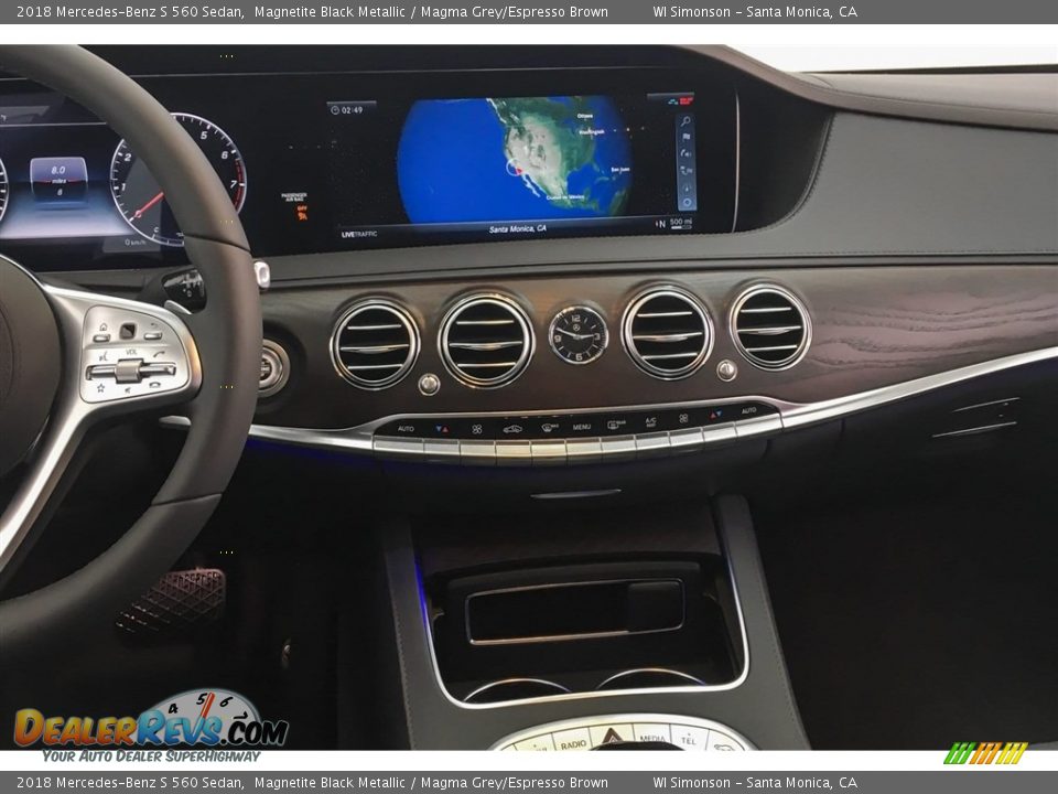 2018 Mercedes-Benz S 560 Sedan Magnetite Black Metallic / Magma Grey/Espresso Brown Photo #6