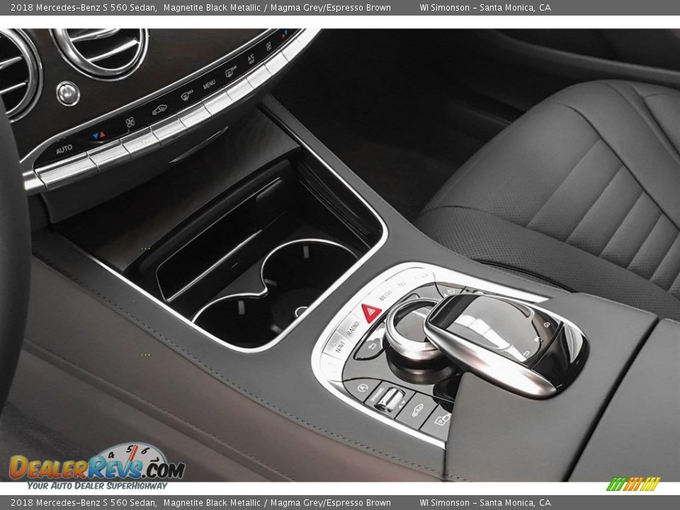 2018 Mercedes-Benz S 560 Sedan Magnetite Black Metallic / Magma Grey/Espresso Brown Photo #7