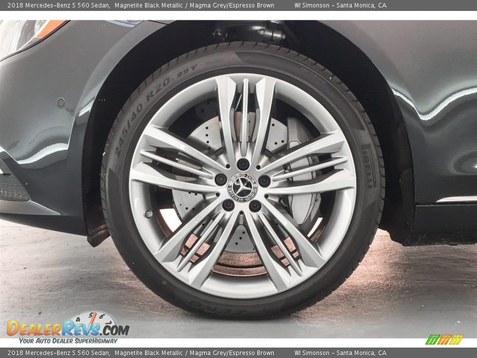 2018 Mercedes-Benz S 560 Sedan Magnetite Black Metallic / Magma Grey/Espresso Brown Photo #9