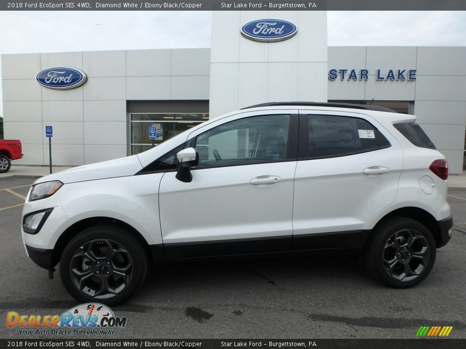 2018 Ford EcoSport SES 4WD Diamond White / Ebony Black/Copper Photo #1