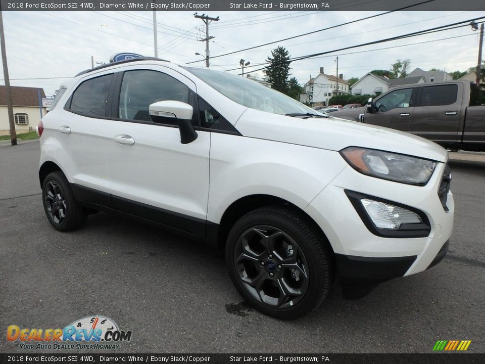 2018 Ford EcoSport SES 4WD Diamond White / Ebony Black/Copper Photo #3