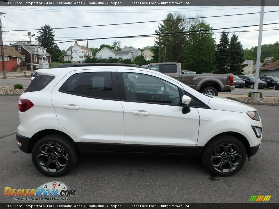 2018 Ford EcoSport SES 4WD Diamond White / Ebony Black/Copper Photo #4
