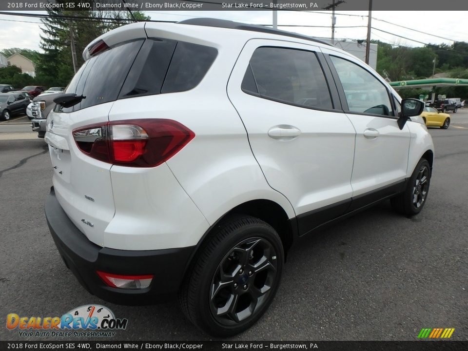 2018 Ford EcoSport SES 4WD Diamond White / Ebony Black/Copper Photo #5