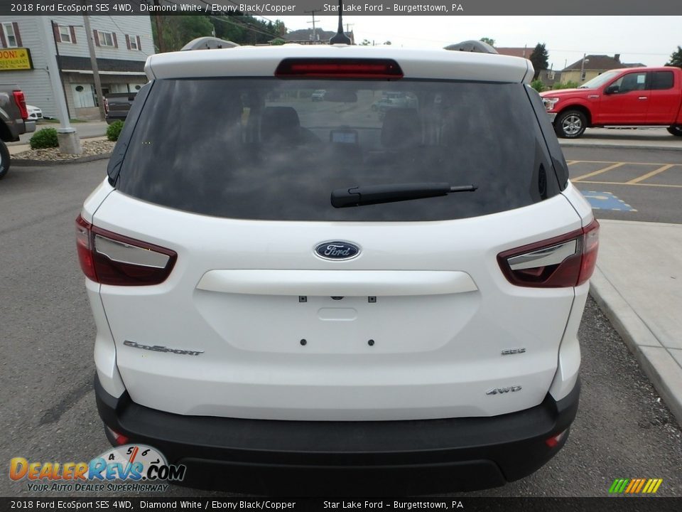 2018 Ford EcoSport SES 4WD Diamond White / Ebony Black/Copper Photo #6