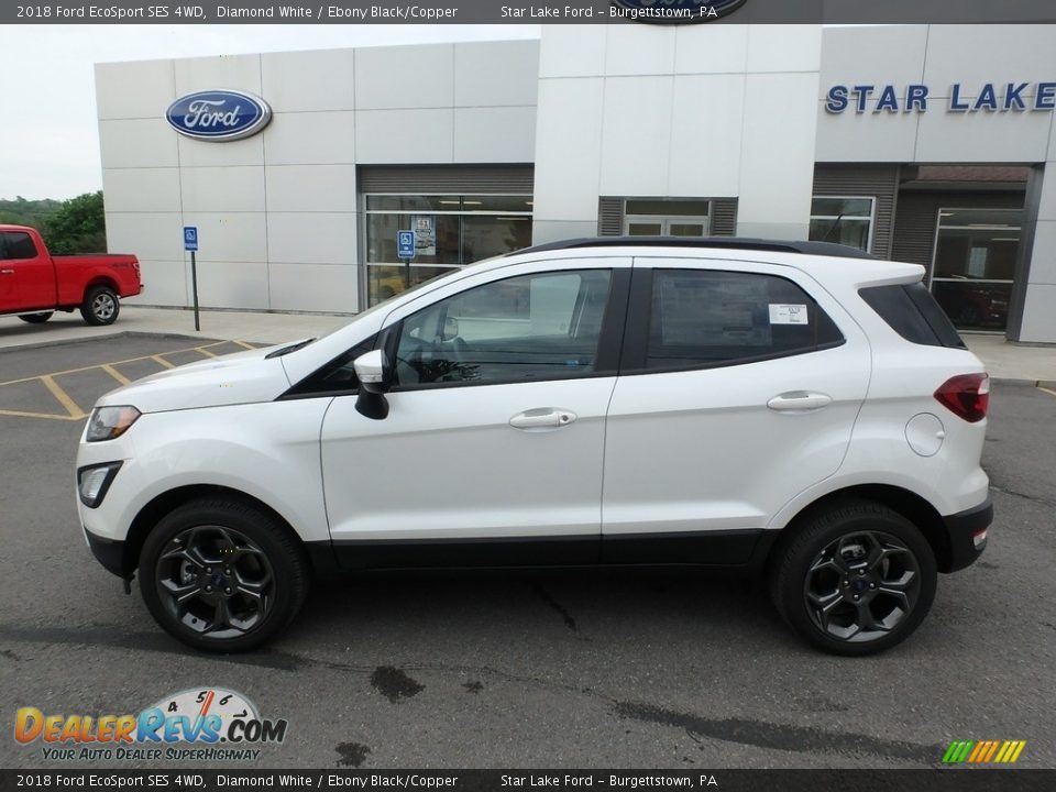 2018 Ford EcoSport SES 4WD Diamond White / Ebony Black/Copper Photo #8
