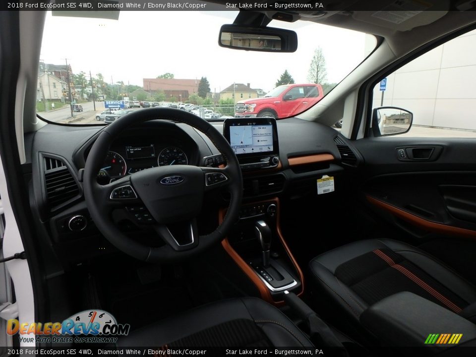 2018 Ford EcoSport SES 4WD Diamond White / Ebony Black/Copper Photo #11