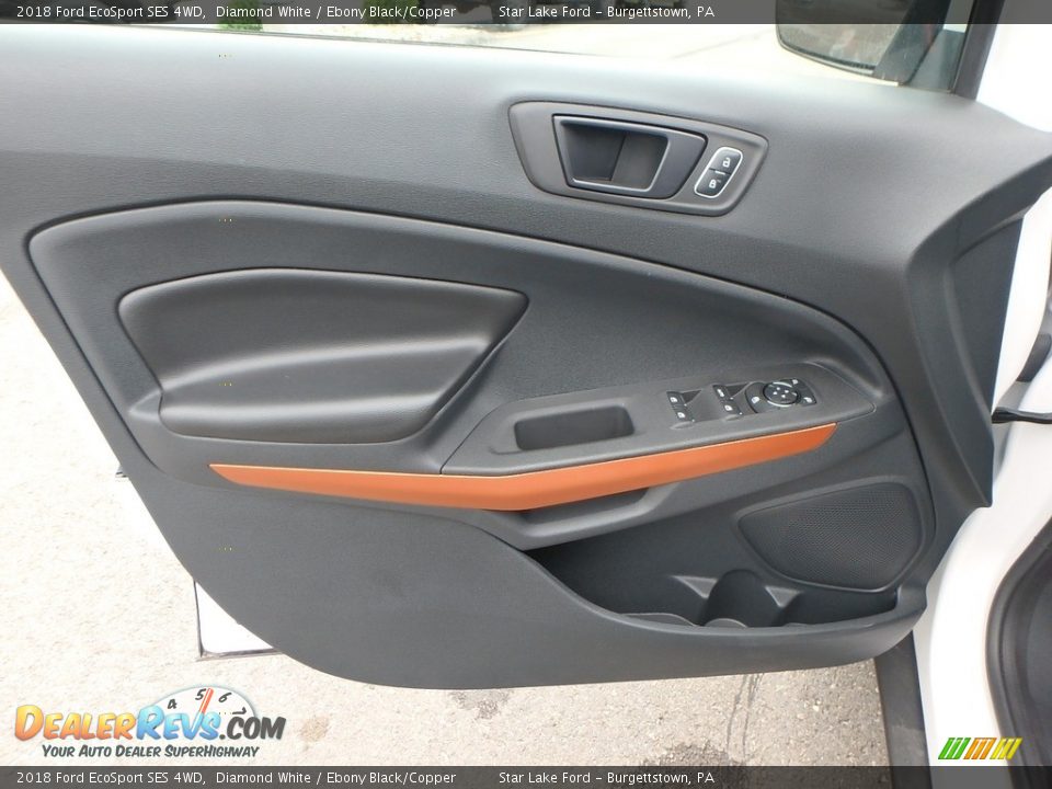 2018 Ford EcoSport SES 4WD Diamond White / Ebony Black/Copper Photo #12